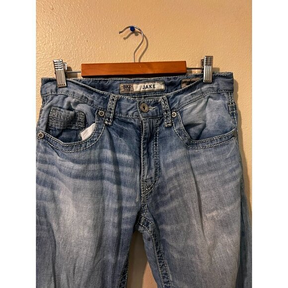 Men's BKE Denim Jake Distressed Jeans Size 29R [EXCELLENT] - Picture 2 of 8